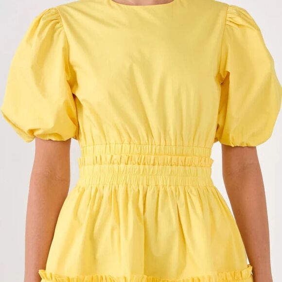 English Factory POPLIN CUT-OUT MINI DRESS - Picture 2 of 9